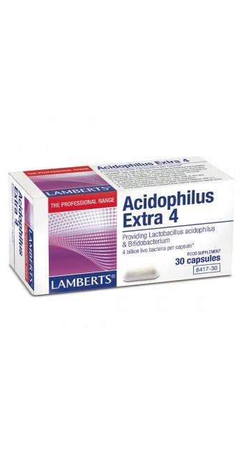 Lamberts Acidophilus Extra 4 Milk Free Βοηθά στη Διατήρηση της Ισορροπίας της Εντερικής Χλωρίδας, 30caps