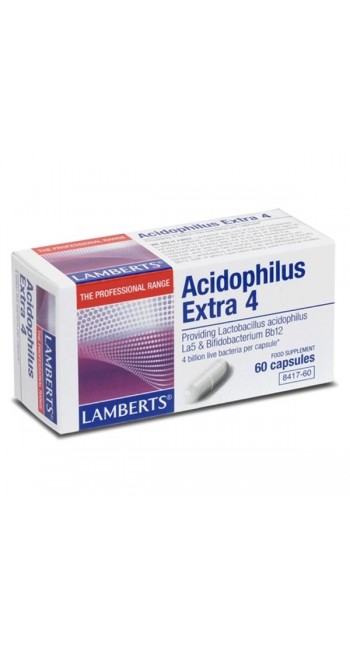 Lamberts Acidophilus Extra 4 Milk Free Βοηθά στη Διατήρηση της Ισορροπίας της Εντερικής Χλωρίδας, 60 caps