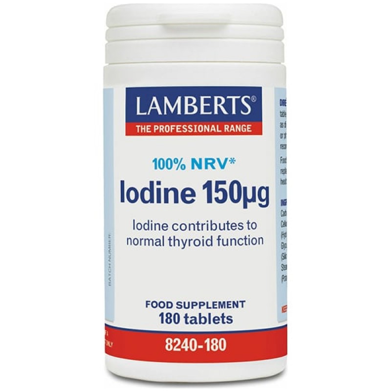 Lamberts Iodine 150μg Συμπλήρωμα με Ιώδιο, 180tabs