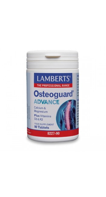 Lamberts Osteoguard Advance με Ασβέστιο, Μαγνήσιο, Βιταμίνες D3 και K 90 Tabs 