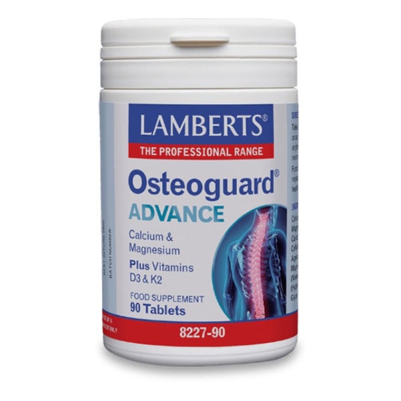 Lamberts Osteoguard Advance με Ασβέστιο, Μαγνήσιο, Βιταμίνες D3 και K 90 Tabs 