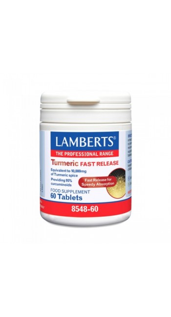 Lamberts Turmeric Fast Release Συμπλήρωμα Διατροφής με Κουρκουμά, 60tabs