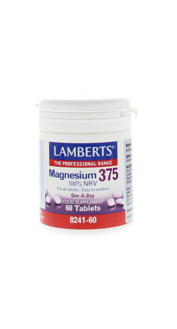 Lamberts Magnesium 375 Συμπλήρωμα Διατροφής με τις 4 Σημαντικότερες Μορφές Αλάτων Μαγνησίου, 60tabs