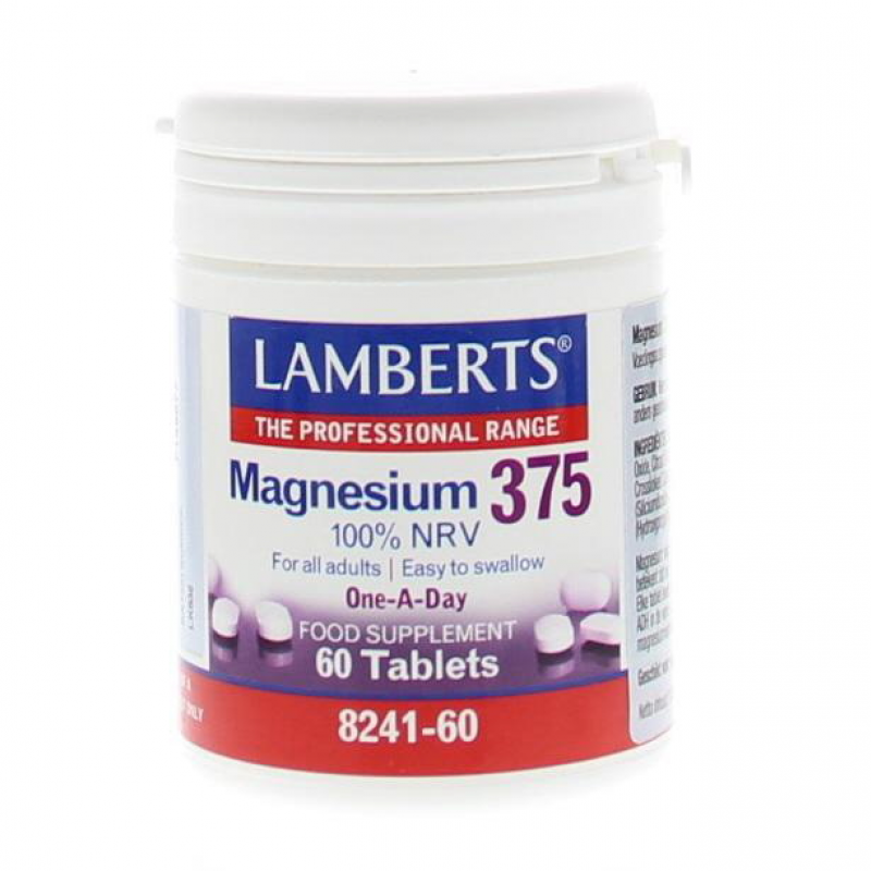 Lamberts Magnesium 375 Συμπλήρωμα Διατροφής με τις 4 Σημαντικότερες Μορφές Αλάτων Μαγνησίου, 60tabs