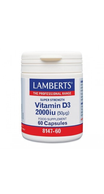 Lamberts Vitamin D3 2000iu Συμπλήρωμα Διατροφής Βιταμίνης D, 60caps