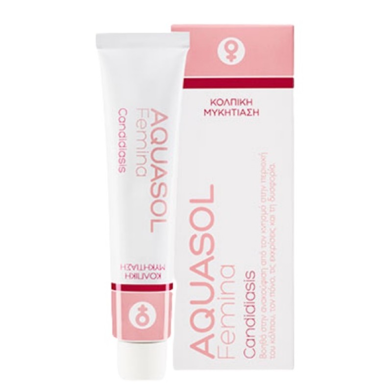 Aquasol Femina Candidiasis Κρέμα - Γέλη για την Αντιμετώπιση της Μυκητιασικής Κολπίτιδας, 30ml