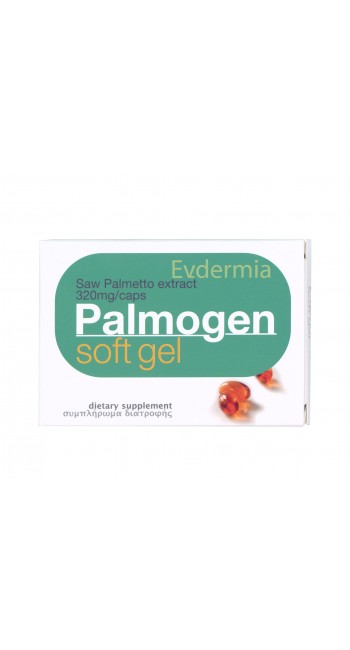 Evdermia Palmogen Συμπλήρωμα Διατροφής με Εκχύλισμα Saw Palmetto Berry 320mg για την Αντιμετώπιση της Τριχόπτωσης, 30 Μαλακές Κάψουλες