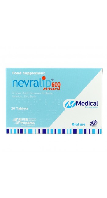 Medical Pharmaquality Nevralip Retard 600 Συμπλήρωμα Διατροφής με Αντιοξειδωτική & Νευροτροφική Δράση, 20 δισκία