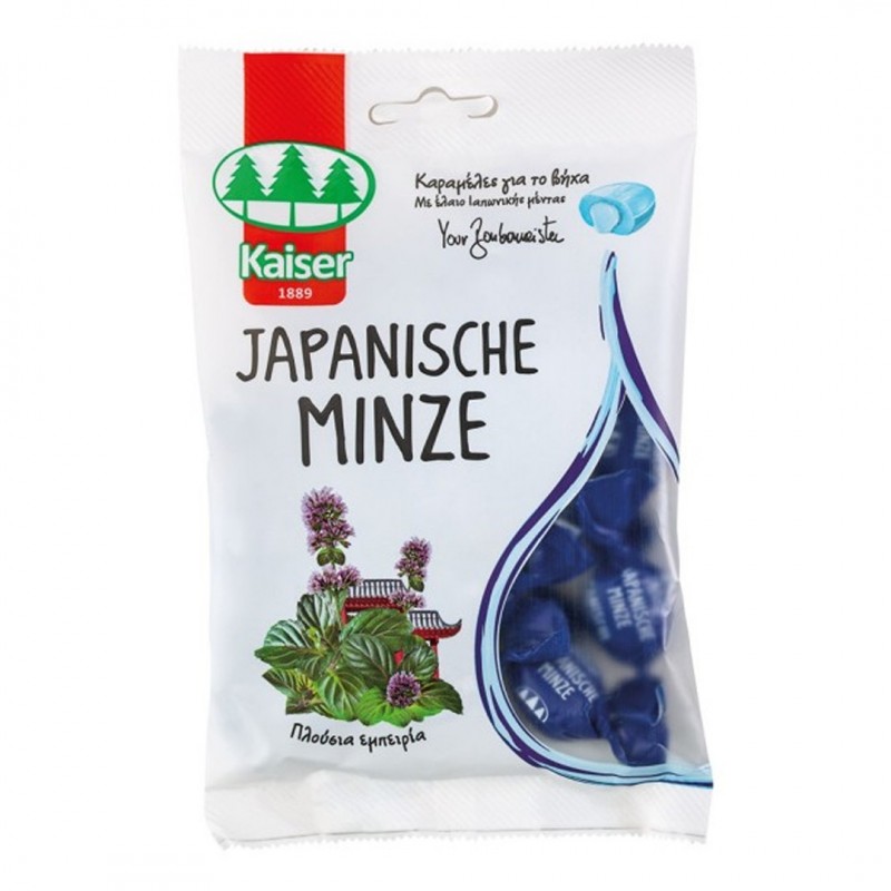 Kaiser Japanische Minze Καραμέλες για το Βήχα με Έλαια Ιαπωνικής Μέντας, 90gr