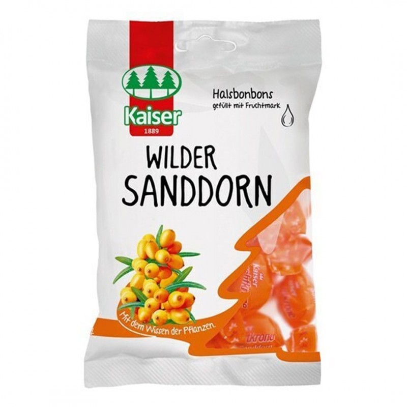 Kaiser Wilder Sanddorn Καραμέλες για το Bήχα με Ιπποφαές, 90gr