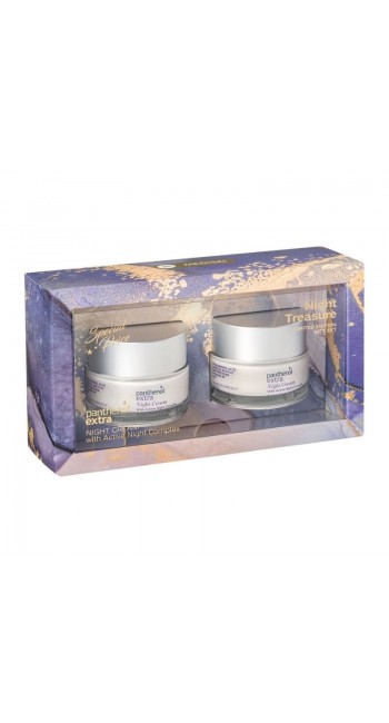 Panthenol Extra Promo Night Cream Αντιγηραντική Ενυδατική Κρέμα Προσώπου Νύχτας, 2x50ml