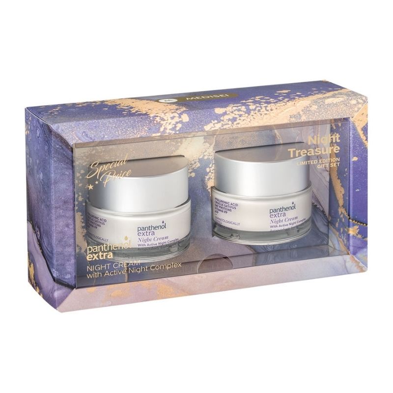 Panthenol Extra Promo Night Cream Αντιγηραντική Ενυδατική Κρέμα Προσώπου Νύχτας, 2x50ml