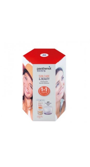 Panthenol Extra Sun Care Diaphanous Face Gel SPF50, 50ml & ΔΩΡΟ Extra Face & Eye Cream 24ωρη Αντιρυτιδική 50ml 