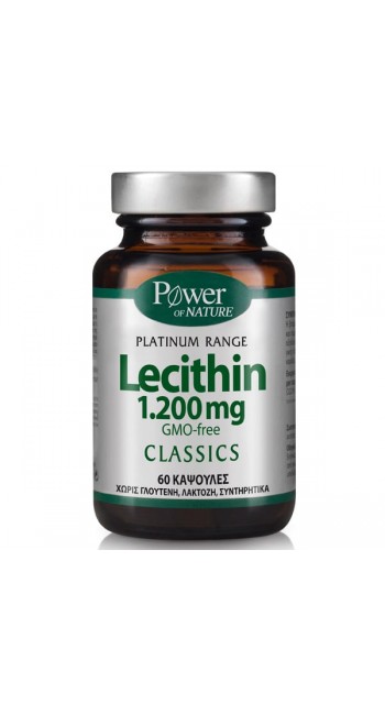 Power Health CLASSICS Platinum Range Lecithin 1.200mg Συμπλήρωμα Διατροφής για τη Διατήρηση του Σωματικού Βάρους, 60caps