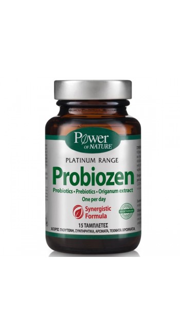 Power Health Classics Platinum Probiozen Συμπλήρωμα Προβιοτικών & Πρεβιοτικών για την Καλή Υγεία του Εντέρου, 15tabs