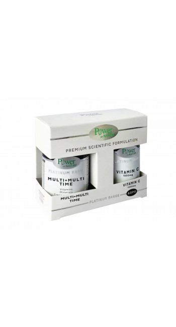 Power Health Set Platinum Range Multi + Multi Time Ισχυρή Πολυβιταμίνη, 30tabs & Δώρο Platinum Range Vitamin C 1000mg ,20tabs