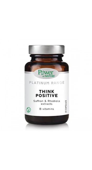 Power Of Nature Platinum Range Think Positive για τη Φυσιολογική Ψυχολογική Λειτουργία, 30caps