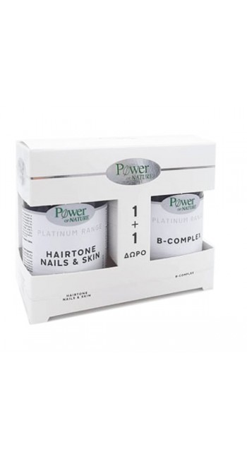 Power Health Set Platinum Range Hairtone Συμπλήρωμα Διατροφής για Μαλλιά, Δέρμα & Νύχια, 30tabs & Δώρο Platinum Range Vitamin B-Complex, 20tabs