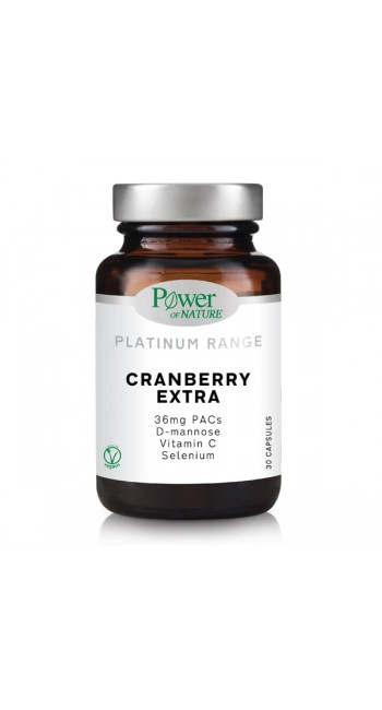 Power Of Nature Platinum Range Cranberry Extra Συμπλήρωμα Διατροφής με Cranberry, 30caps