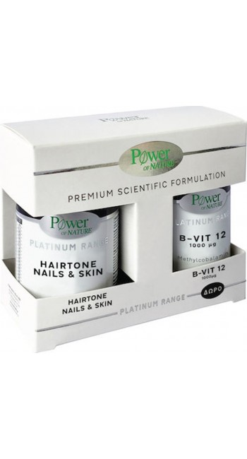 Power Health Set Platinum Range Hairtone Συμπληρωμα Διατροφης για Μαλλια, Δερμα & Νυχια, 30tabs & Δωρο Platinum Range Vitamin B-Complex, 20tabs BF2022