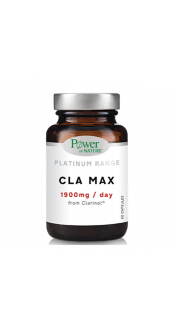 Power of Nature Platinum Range CLA Max 1900mg Συμπλήρωμα διατροφής με υψηλή περιεκτικότητα σε καθαρό CLA, 60caps 