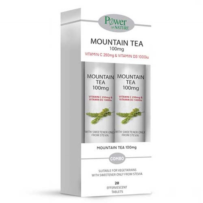 Power Health Mountain Tea, 20 αναβράζοντα δισκία & 20 αναβράζονται δισκία Δώρο