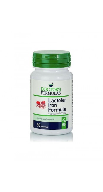 Doctor's Formulas Lactofer Iron Formula Συμπλήρωμα Διατροφής με Σίδηρο, Λακτοφερίνη, Χαλκό & Βιταμίνες, 30 tabs