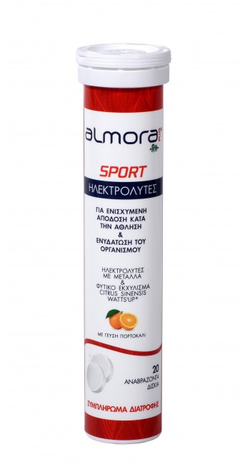 Almora Plus Sport 20 Ηλεκτρολύτες με Γεύση Πορτοκάλι, 20 Eff.tabs