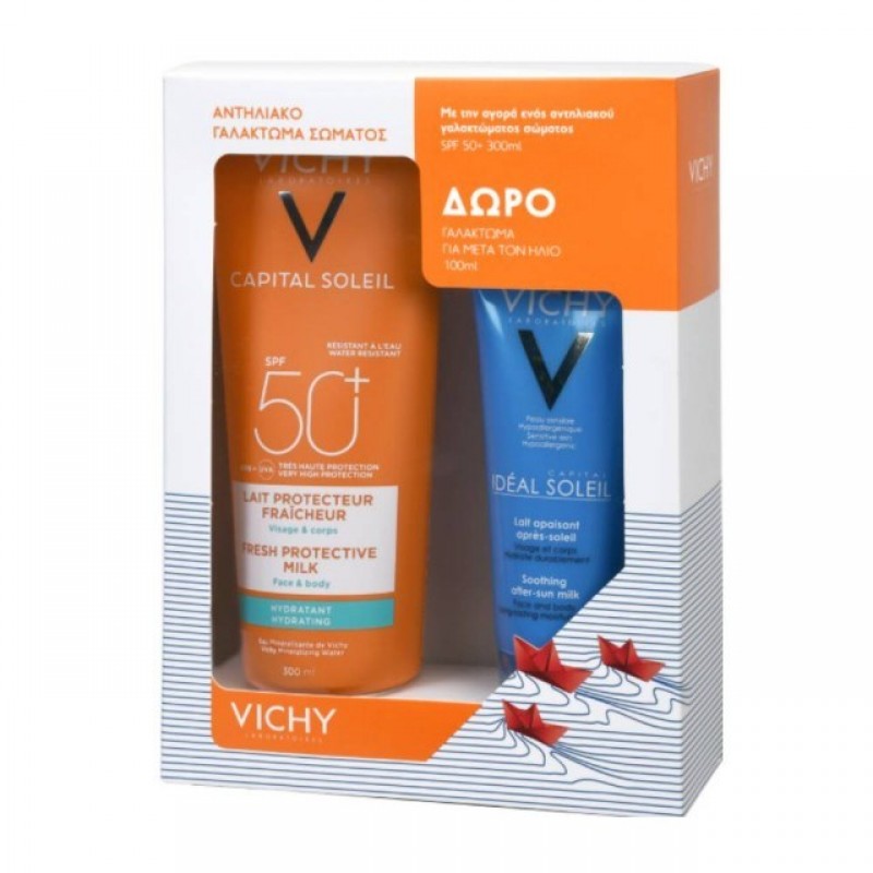 Vichy Promo Capital Soleil Lait SPF50 300ml & ΔΩΡΟ Soothing After-Sun 100ml 