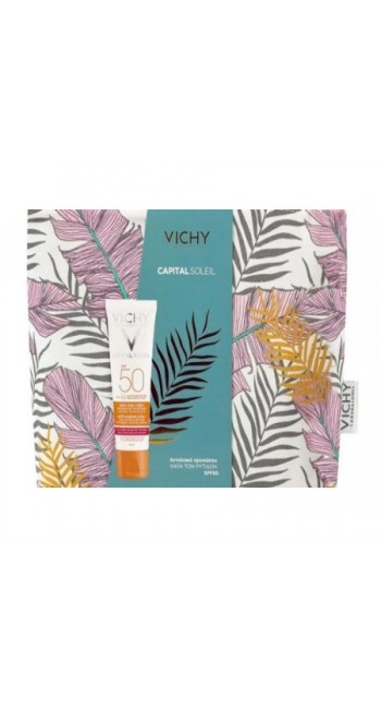 Vichy Set Capital Soleil Anti-Age 3 in 1 SPF50 Αντηλιακό Προσώπου Κατά Των Ρυτίδων 50ml + Δώρο Νεσεσέρ 