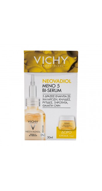 Vichy Promo Box Neovadiol Meno 5 BI-Serum για την Περιεμμηνόπαυση & την Εμμηνόπαυση, 30ml & Δώρο Neovadiol Κρέμα Ημέρας Θρέψης, 15ml, 1σετ