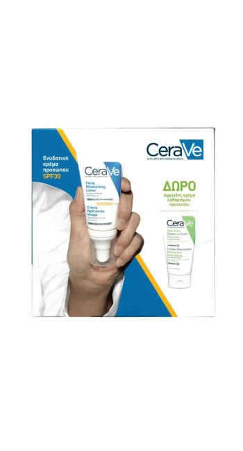 CeraVe Promo AM Facial Moisturizing Lotion SPF30 Ενυδατική Κρέμα Προσώπου, 52ml & Δώρο Hydrating Cream-to-Foam Cleanser Καθαρισμός & Ντεμακιγιάζ, 50ml