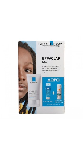 La Roche-Posay Promo Effaclar Mat Ενυδατική & Σμηγματορρυθμιστική Κρέμα Προσώπου, 40ml & Δώρο Effaclar Αφρώδες Τζελ Καθαρισμού, 50ml & Anthelios Oil Correct SPF50+ Αντηλιακό Προσώπου, 3ml, 1σετ