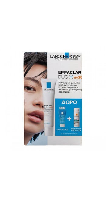 La Roche-Posay Promo Effaclar Duo (+) SPF30 Επανορθωτική Κρέμα Προσώπου κατά των Ατελειών, 40ml & Δώρο Effaclar Αφρώδες Τζελ Καθαρισμού, 50ml & Anthelios Oil Correct SPF50+ Αντηλιακό Προσώπου, 3ml, 1σετ