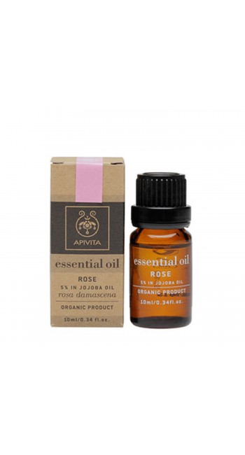 Apivita Essential Oil Rose Αιθέριο Έλαιο Τριαντάφυλλο 5% Σε Λάδι jojoba, 10ml