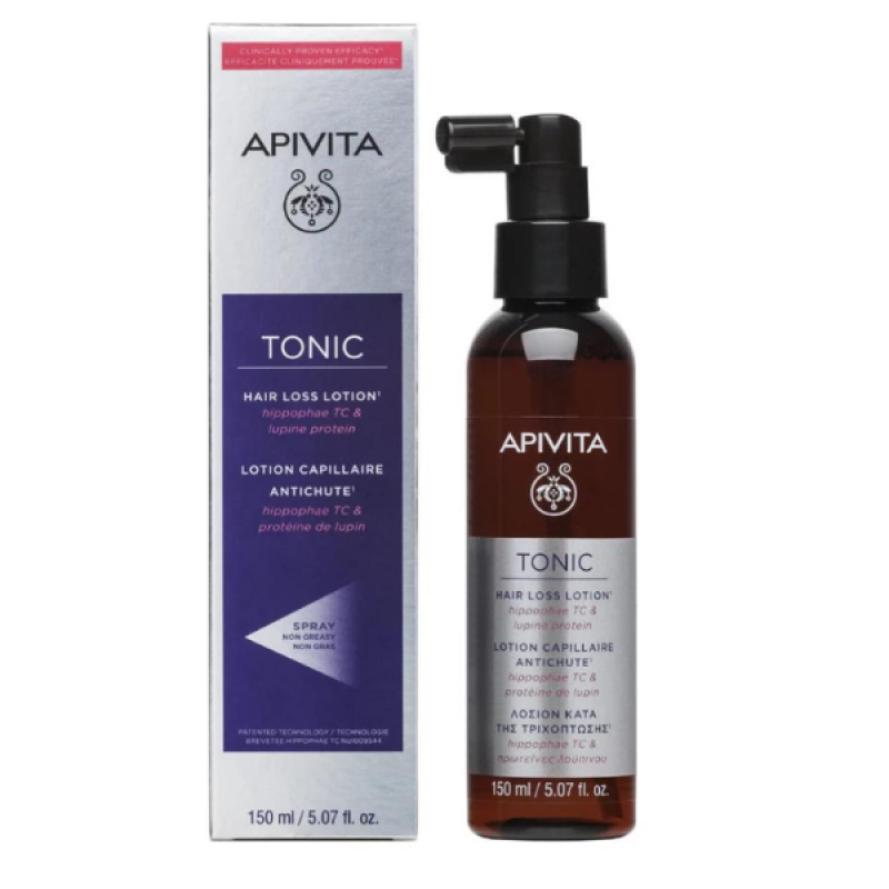 Apivita Hair Loss Lotion Λοσιόν κατά της Τριχόπτωσης, με Hippophae TC & Πρωτεΐνες Λουπίνου, 150ml