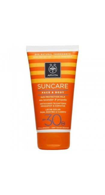 Apivita Suncare Sunbody Cream Face & Body Milk Spf30 με Θαλάσσια Λεβάντα & Πρόπολη 150ml