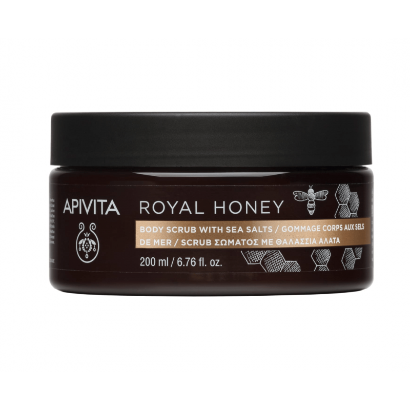 Apivita Royal Honey Body Scrub Sea Salts Απολέπιση Σώματος με Θαλάσσια Άλατα & Μέλι, 200ml