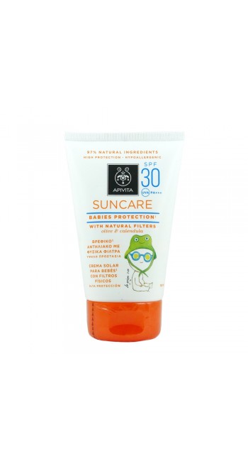 Apivita Babies Protection Βρεφικό Αντιηλιακό με Φυσικά Φίλτρα SPF30, 100ml 