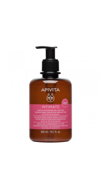 Apivita Intimate Plus, Απαλό Gel Καθαρισμού Ευαίσθητης Περιοχής Με Πρόπολη & Tea Tree 300ml 