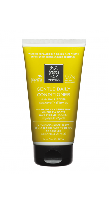 Apivita Gentle Daily Conditioner Απαλή Κρέμα Καθημερινής Χρήσης με Χαμομήλι & Μέλι , για Όλους τους Τύπους Μαλλιών, 150ml 