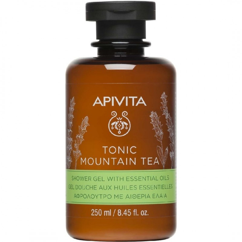 Apivita Tonic Mountain Tea Shower Gel with Essential Oils Αφρόλουτρο με Αιθέρια Έλαια, 250ml