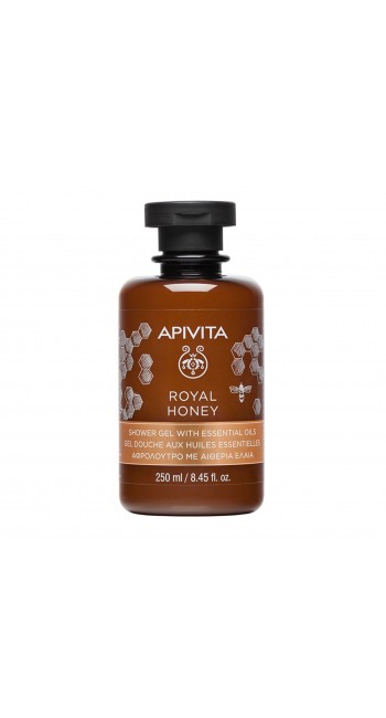 Apivita Royal Honey Shower Gel με Essential Oils Κρεμώδες Αφρόλουτρο με Αιθέρια Έλαια & Μέλι, 250ml