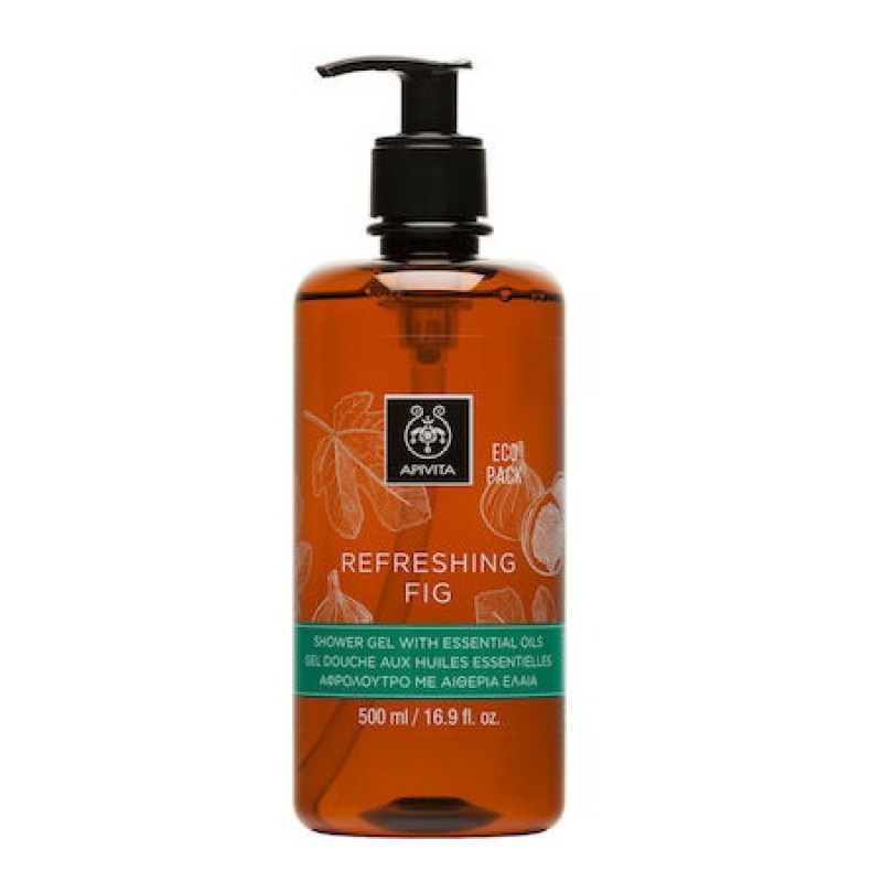 Apivita Refreshing Fig Shower Gel Αφρόλουτρο με Αιθέρια Έλαια 500ml 