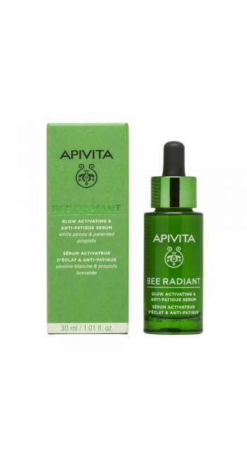 Apivita Bee Radiant Glow Activating & Anti-Fatique Serum White Peony & Patented Propolis Αντιγηραντικός Ορός Προσώπου για Ενεργοποίηση Λάμψης & Ξεκούραστη Όψη, 30ml