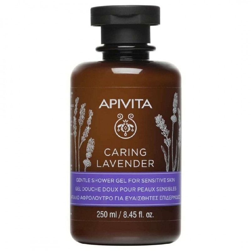 Apivita Caring Lavender Απαλό Αφρόλουτρο για Ευαίσθητες Επιδερμίδες, 250ml