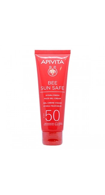 Apivita Bee Sun Safe Hydra Fresh Face SPF50 Ενυδατική Αντηλιακή Κρέμα Gel Προσώπου Ελαφριάς Υφής, 50ml 