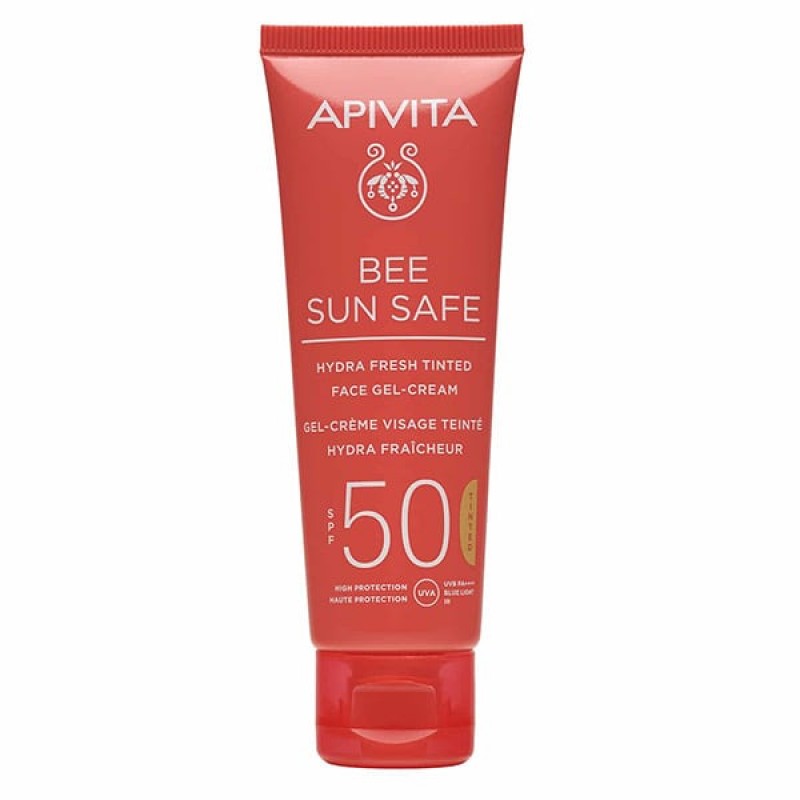 Apivita Bee Sun Safe Hydra Fresh Ενυδατική Κρέμα Gel Προσώπου με Χρώμα SPF50, 50ml