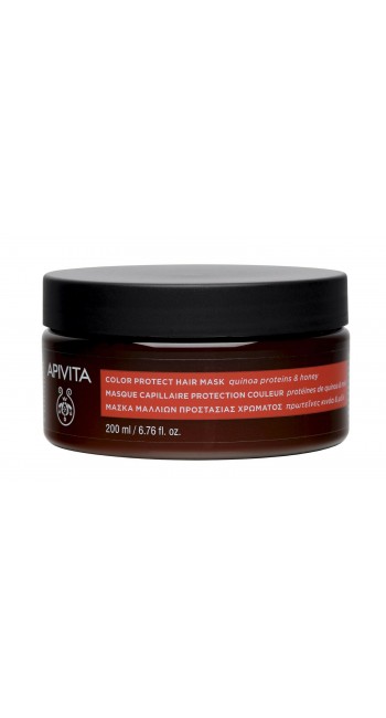 Apivita Color Protect Hair Mask Μάσκα Προστασίας Χρώματος με Πρωτεΐνες Κινόα & Μέλι, 200ml