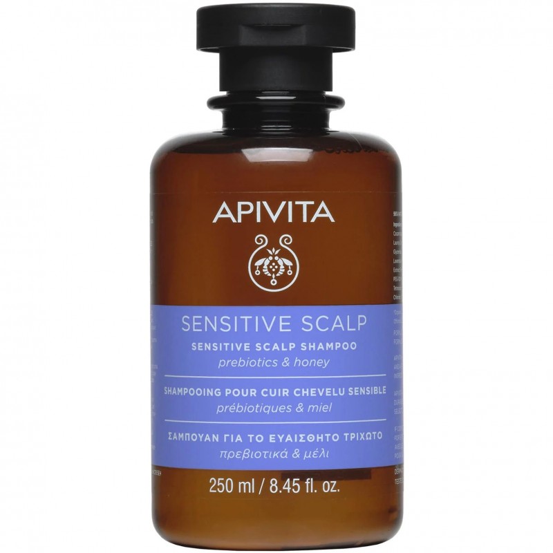 Apivita Sensitive Scalp Σαμπουάν για το Ευαίσθητο Τριχωτό με Πρεβιοτικά & Μέλι, 250ml 